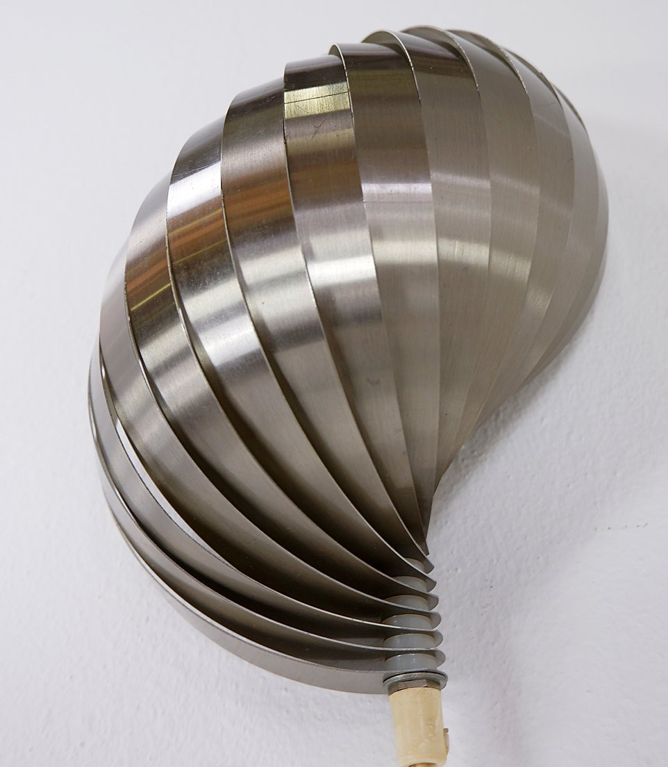 Curved Aluminum Wall Light By Henri Mathieu - 1970s-photo-4