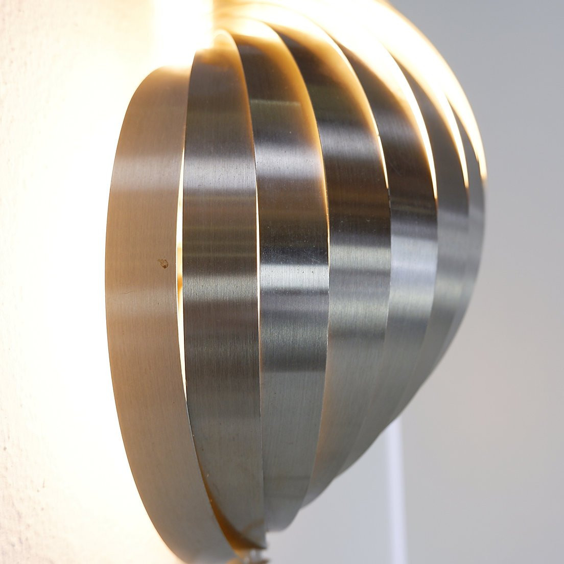 Curved Aluminum Wall Light By Henri Mathieu - 1970s-photo-4