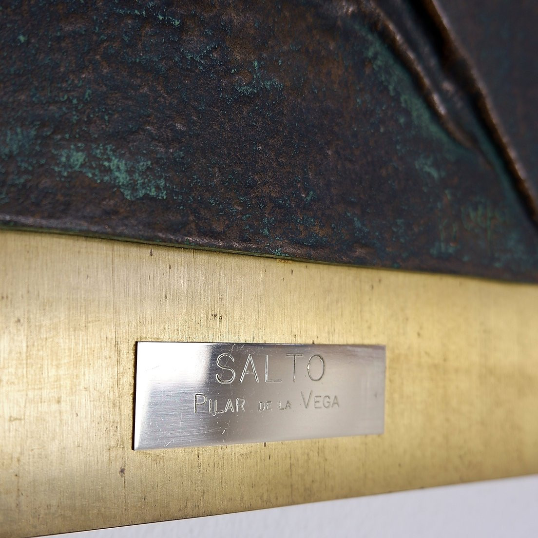 Bronze Sculpture On Panel "salto" By Pilar De La Vega Martinez-photo-2