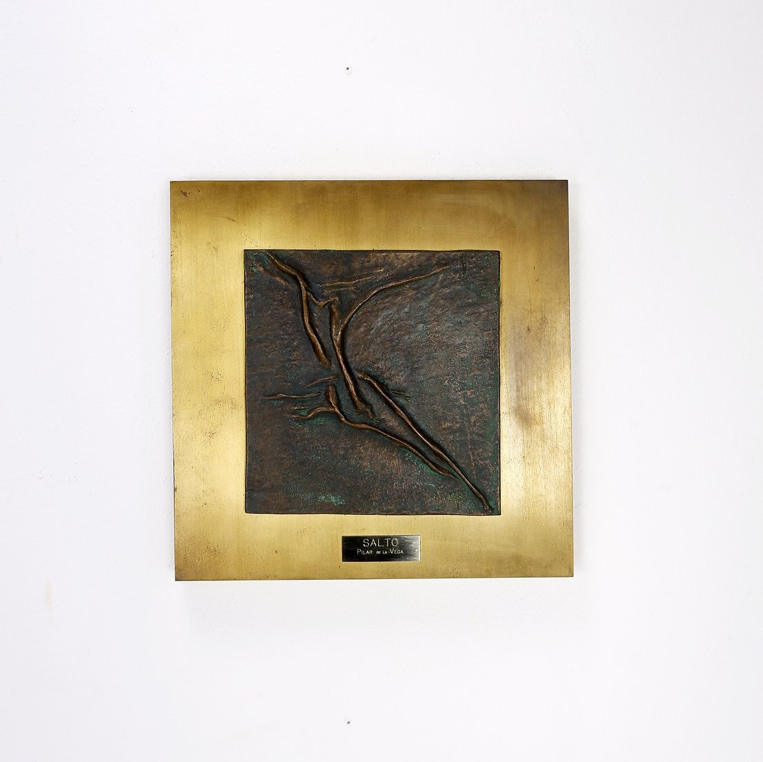Bronze Sculpture On Panel "salto" By Pilar De La Vega Martinez-photo-3