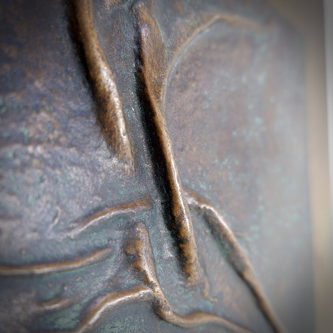Bronze Sculpture On Panel "salto" By Pilar De La Vega Martinez-photo-6