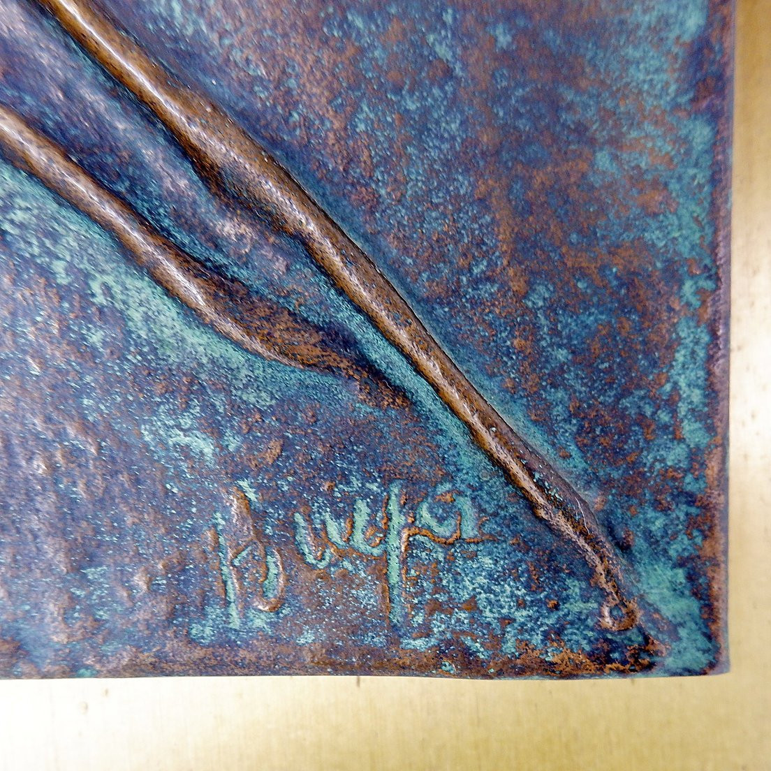 Bronze Sculpture On Panel "salto" By Pilar De La Vega Martinez-photo-7