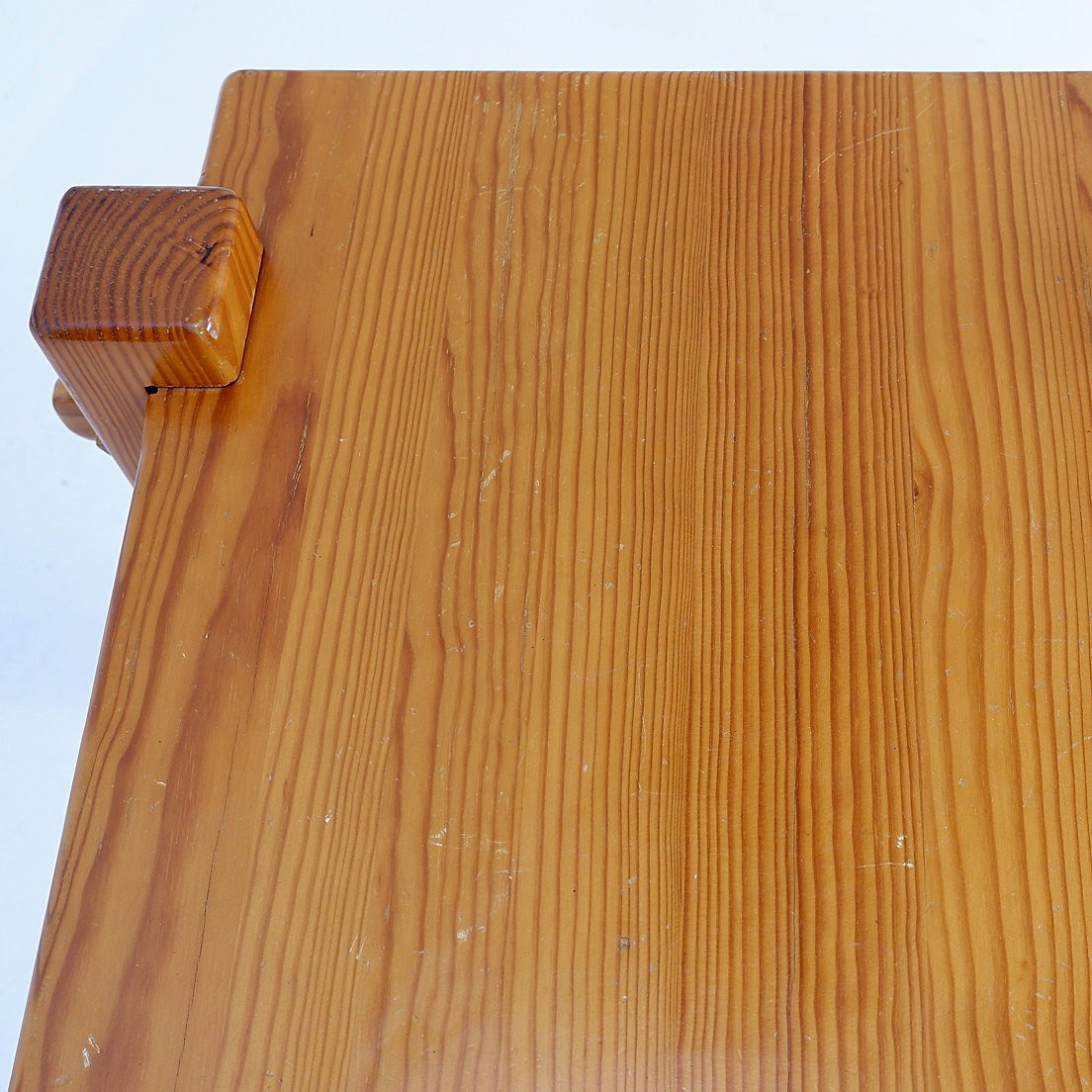 Vintage Brutalist Solid Pine Coffee Table From The 70s-photo-5