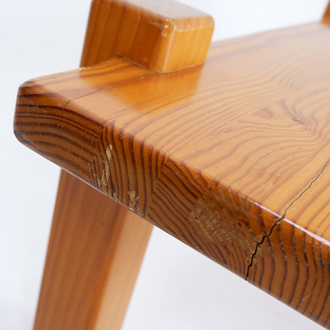Vintage Brutalist Solid Pine Coffee Table From The 70s-photo-6