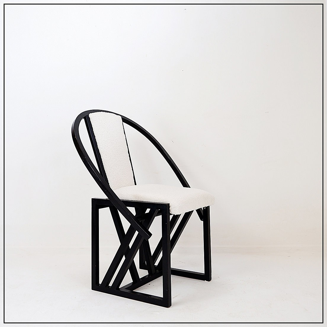 “contrast” Armchair By Pascal Mourgue, 1982 - New Imitation Sheepskin Covering
