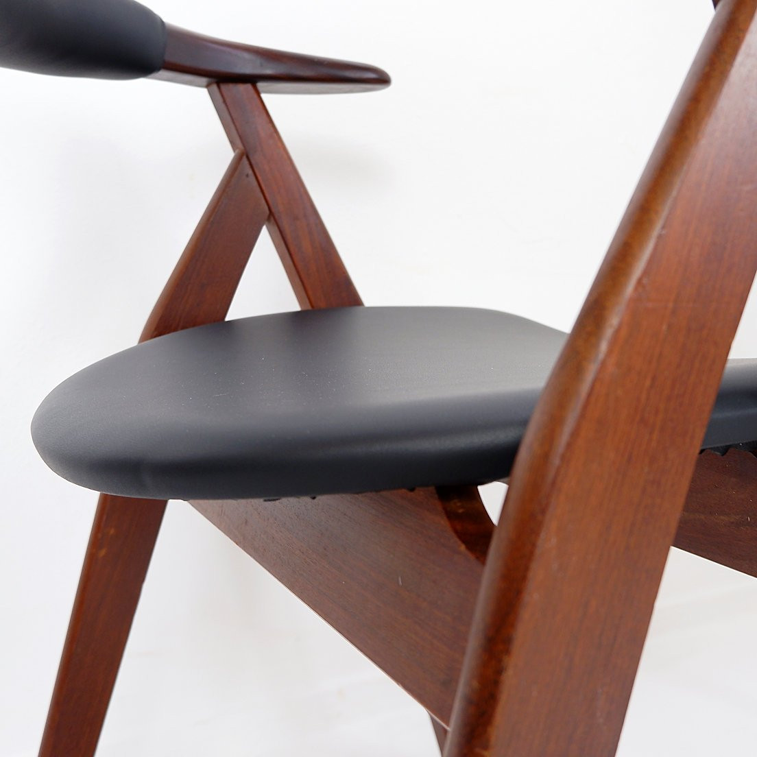 Set Of 4 “cow Horn” Chairs By Tijsseling Meubelfabriek, Netherlands, 1960 -photo-5