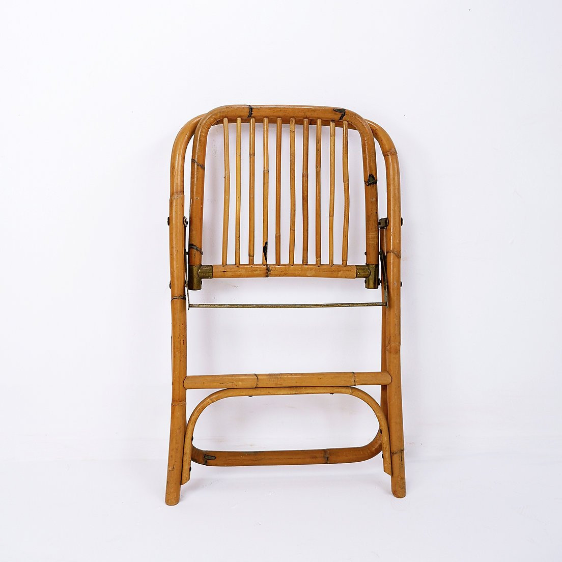 Italian Dal Vera Bamboo Folding Chair, 1960s-photo-2