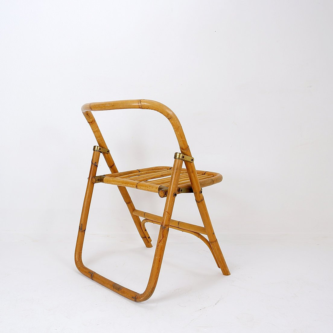 Italian Dal Vera Bamboo Folding Chair, 1960s-photo-3