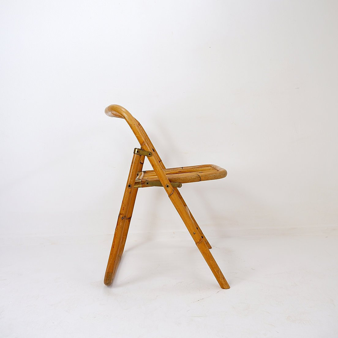 Italian Dal Vera Bamboo Folding Chair, 1960s-photo-3