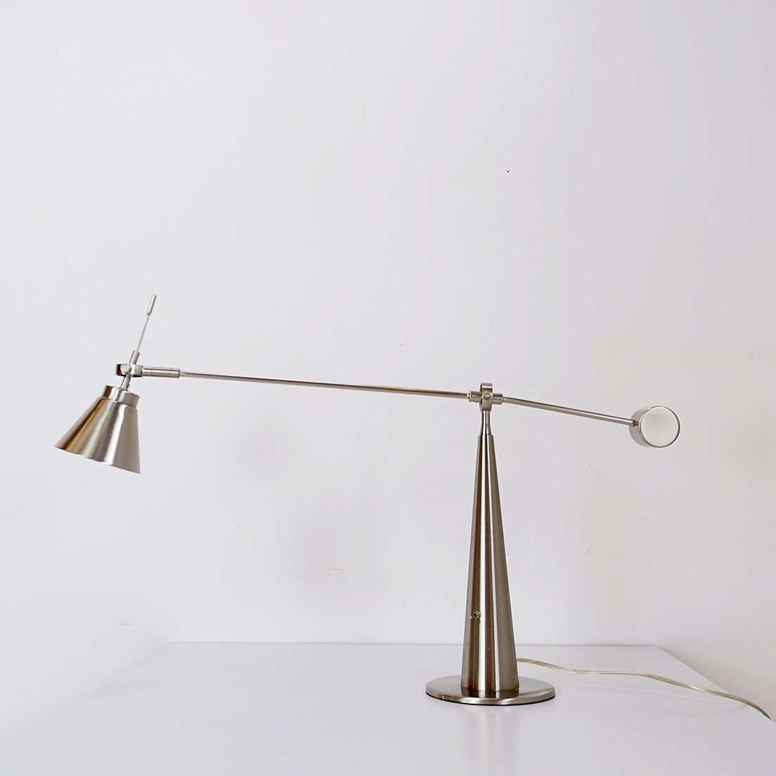Lampes de bureau réglables en chrome brossé-photo-3