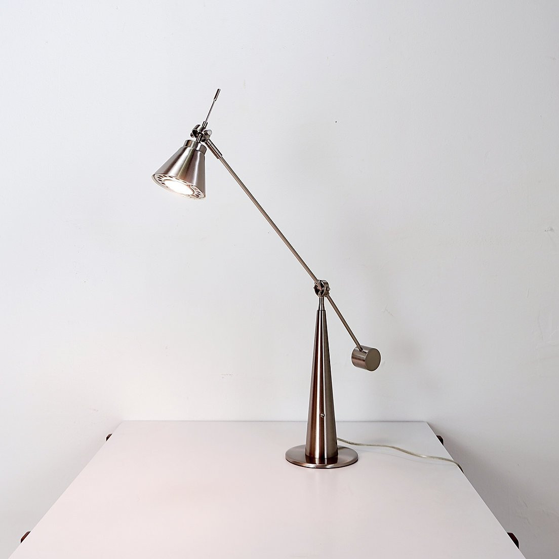 Lampes de bureau réglables en chrome brossé-photo-4