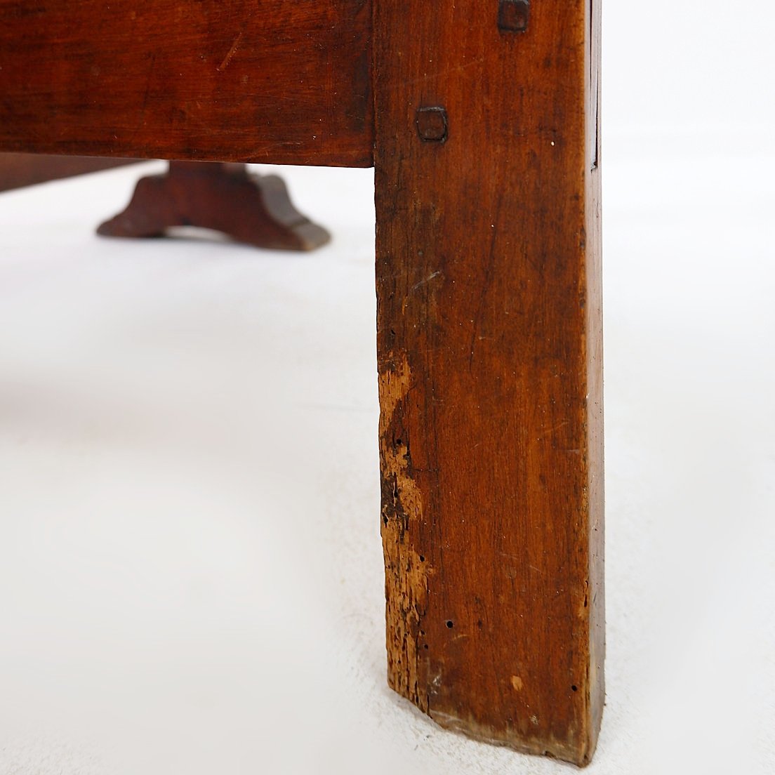 Table de vigneron pliable en chêne massif - Ø 110,5 cm-photo-1