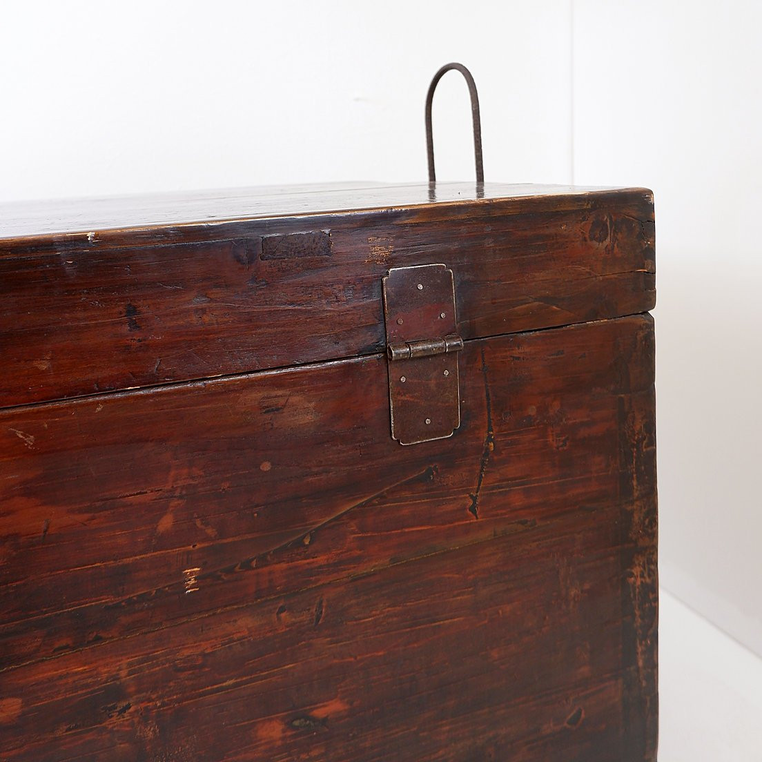 Coffre japonais ancien en bois et fer-photo-8