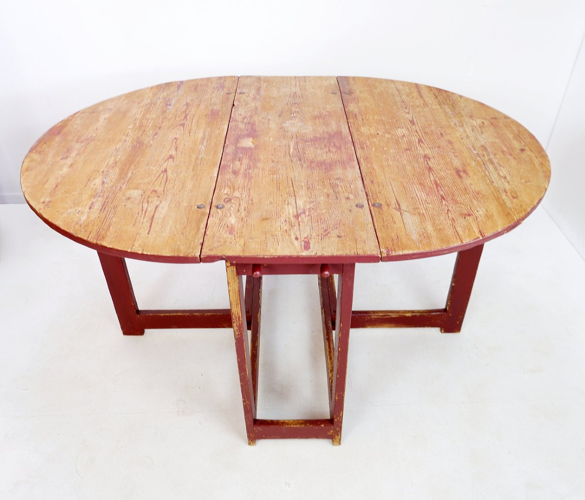 Vintage "gateleg" Folding And Extending Dining Table - 20th Century-photo-2