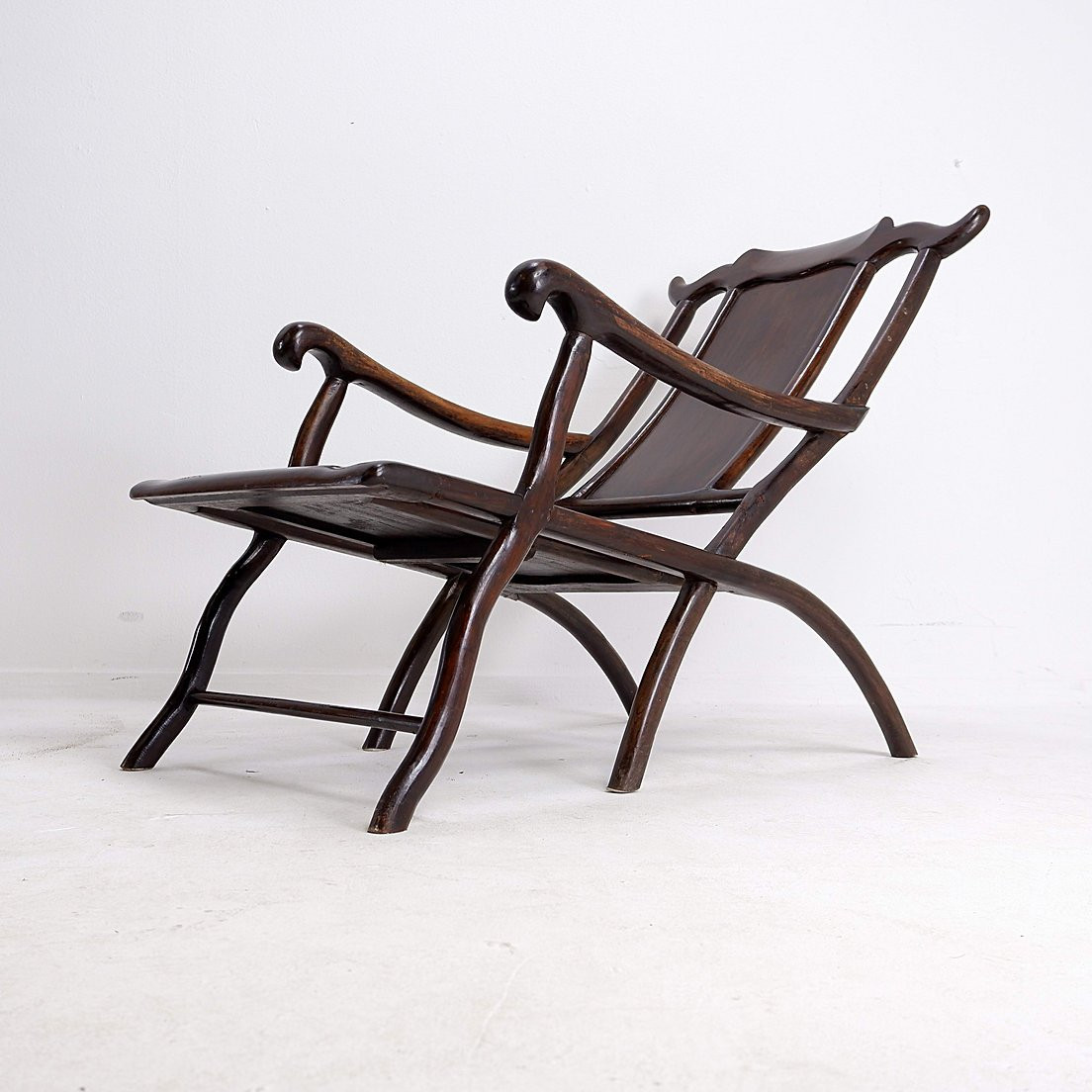 Fauteuil chinois du XIXe siècle "contemplation de la lune"-photo-2
