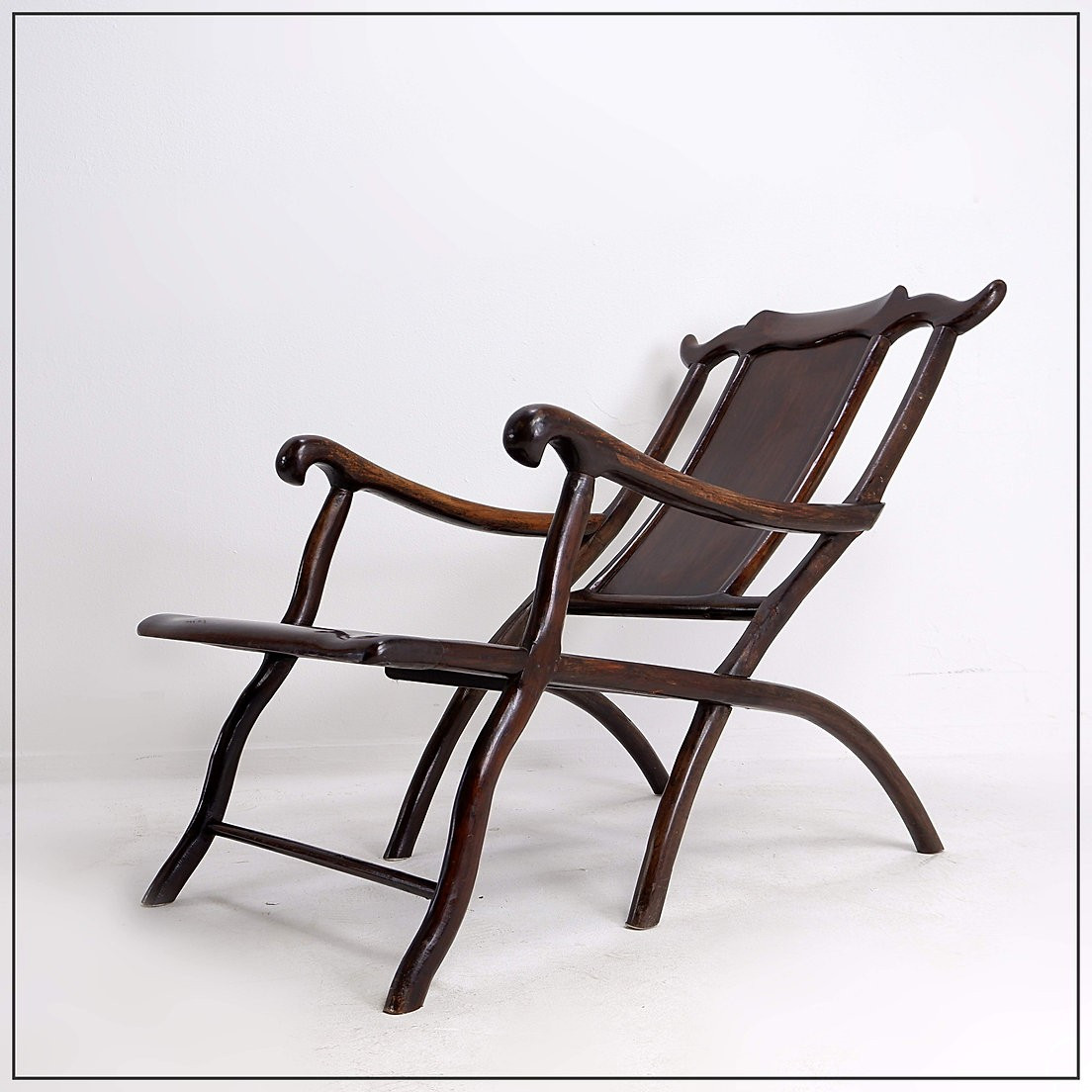 Fauteuil chinois du XIXe siècle "contemplation de la lune"