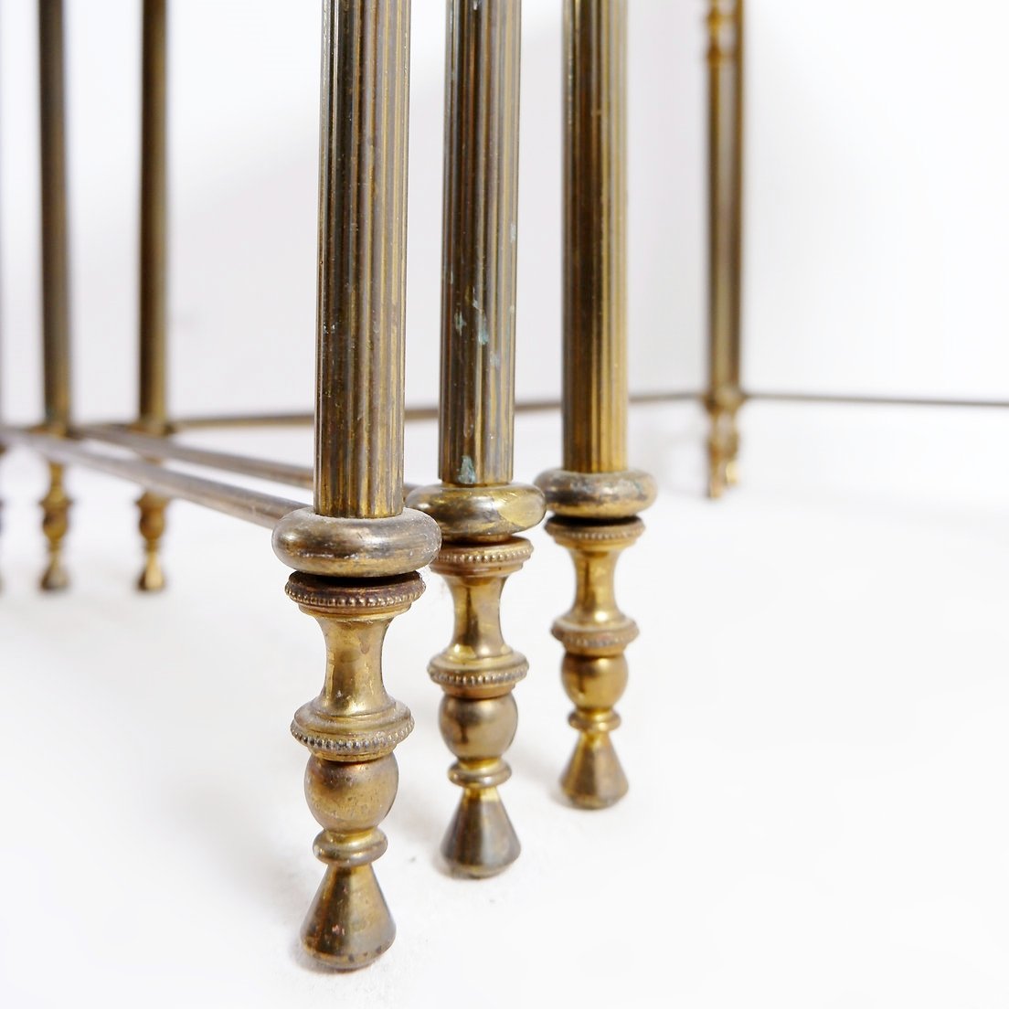 Set Of 3 Maison Jansen Style Nesting Tables - 1970s-photo-3