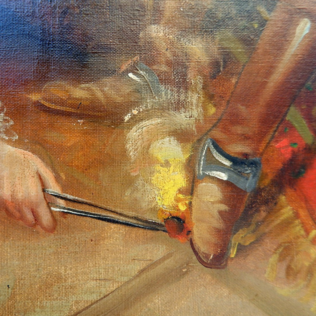 « Scène de taverne » Huile sur toile, XIXe siècle - Ferdinand Tirius (1896-1976)-photo-8