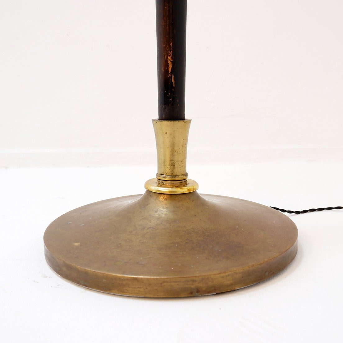 Art Deco Floor Lamp In Bronze And Brass Metal, 1940s-photo-2