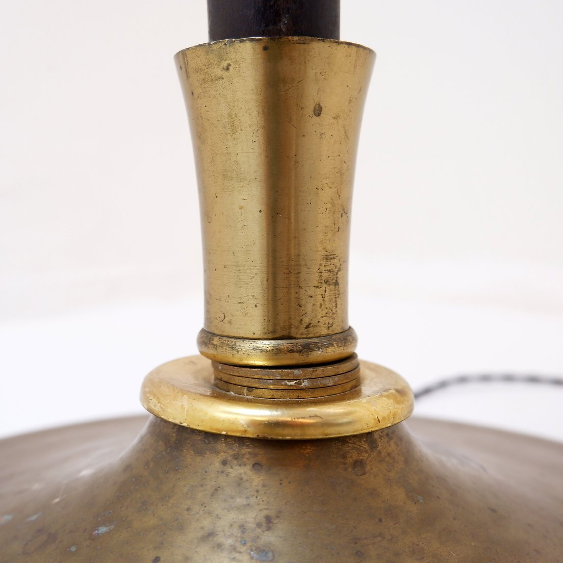 Art Deco Floor Lamp In Bronze And Brass Metal, 1940s-photo-4