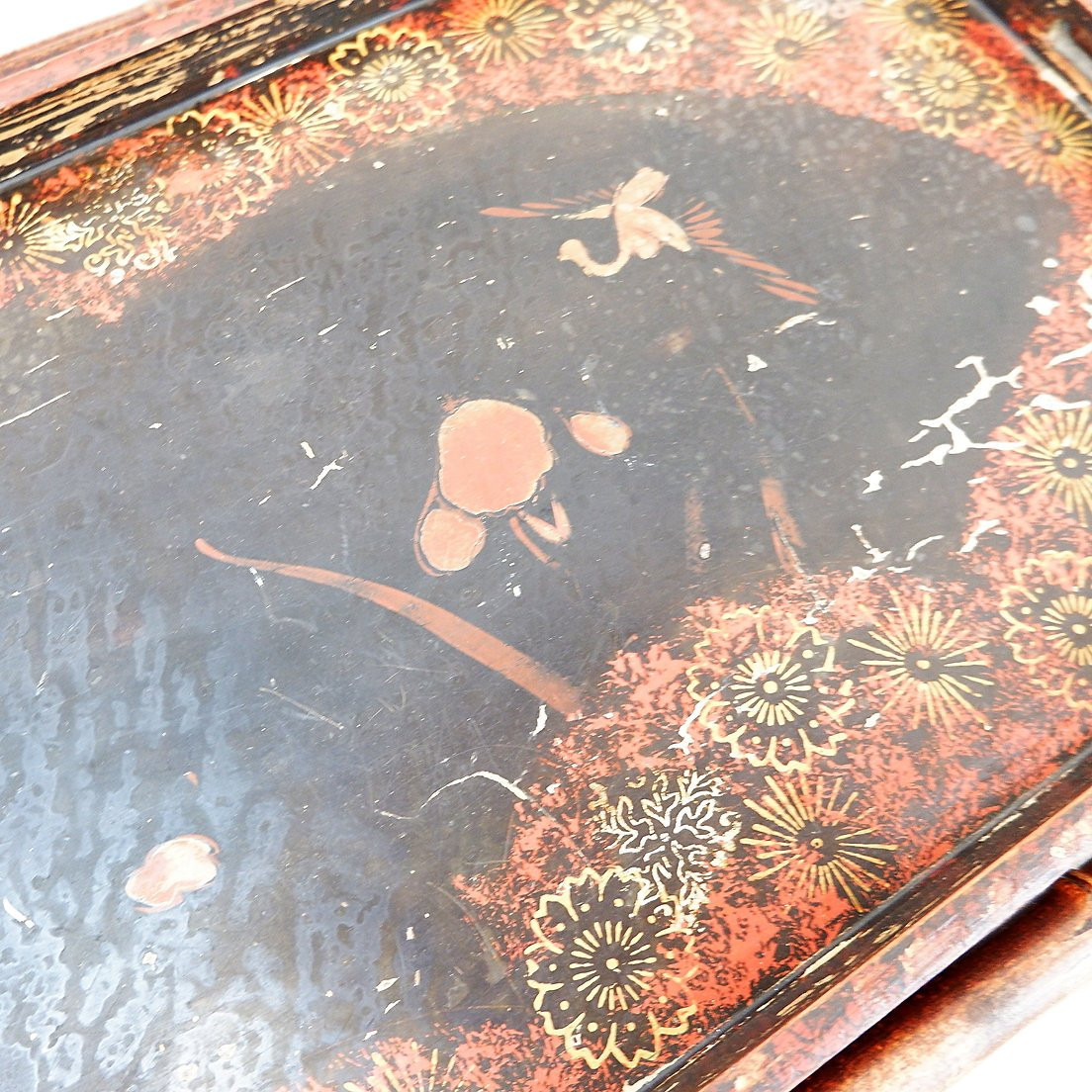 20th Century Oriental Tray Table On Bamboo Base-photo-6