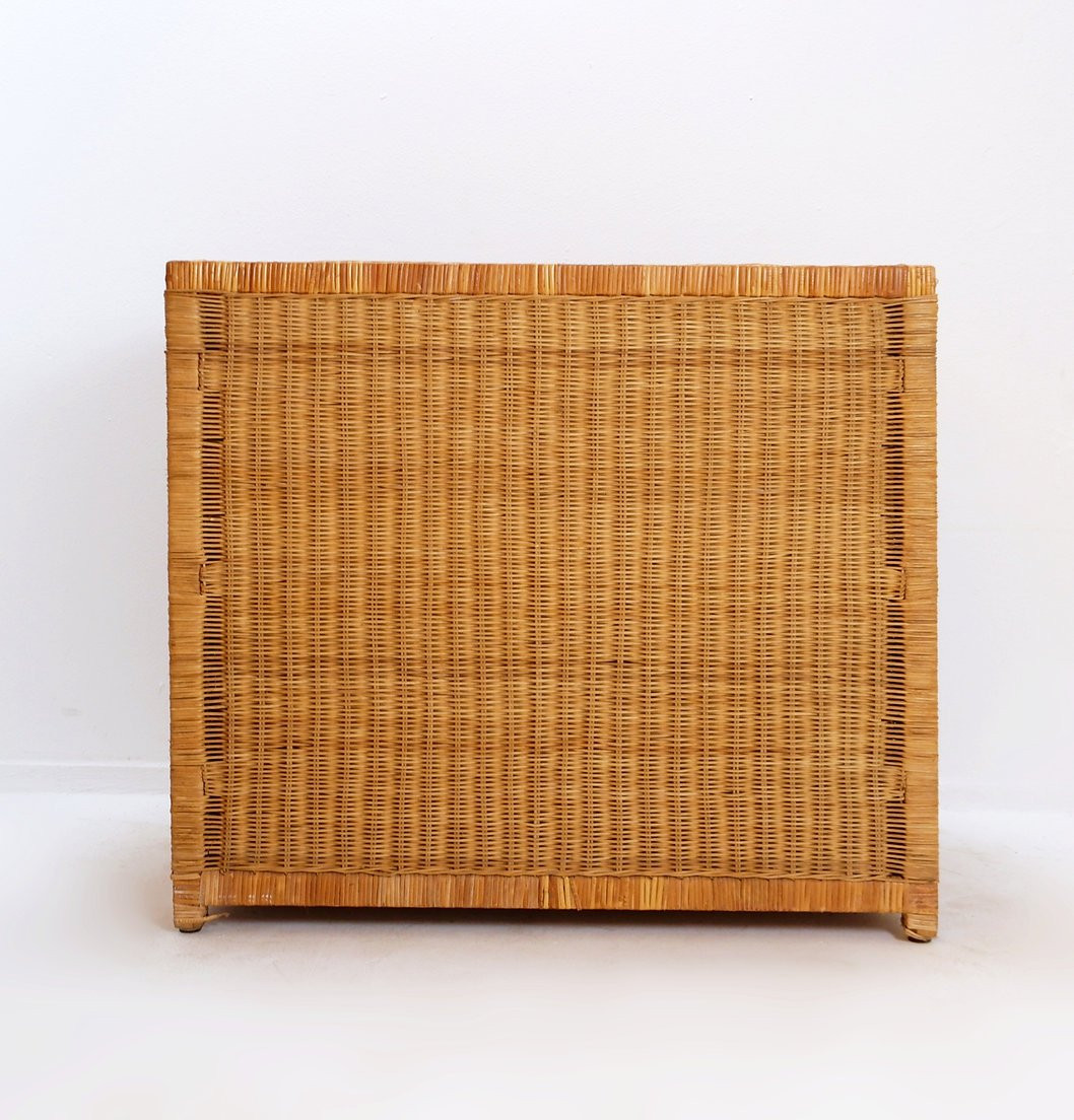 Commode vintage en osier - Années 1960-photo-3