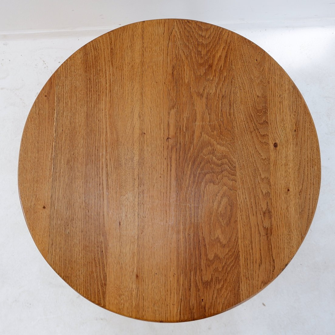 Round Coffee Table With Twisted Wrought Iron Base, France, 1960s -photo-4