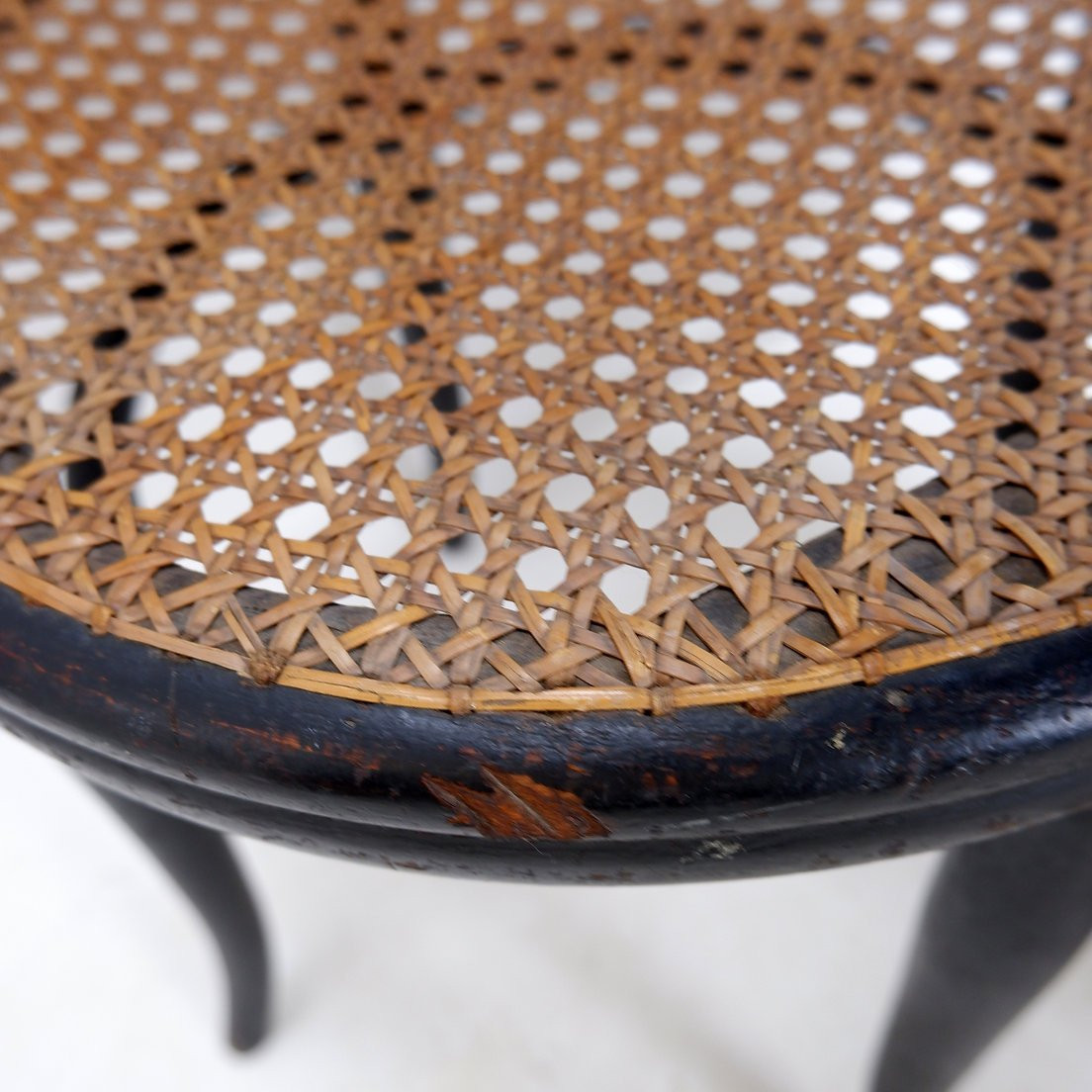 Tabouret Thonet en bois courbé noir - XXe siècle-photo-8