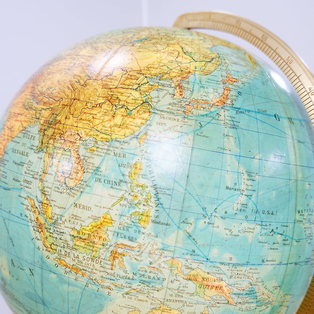Illuminated Globe In Glass And Brass By Paul Oestergaard For Colombus Verlag-photo-7