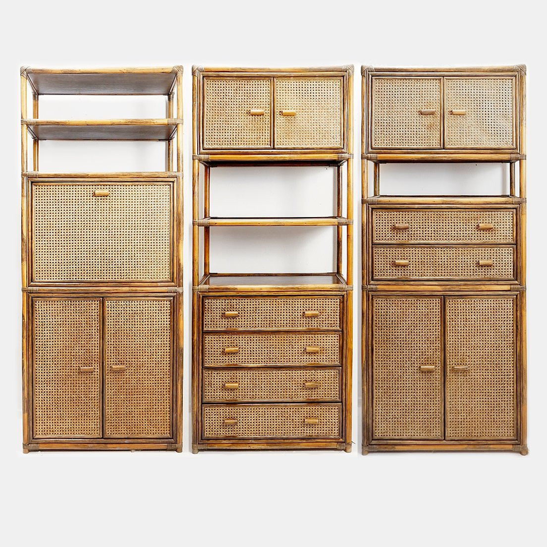70s Bamboo And Rattan Shelf/bar-photo-3