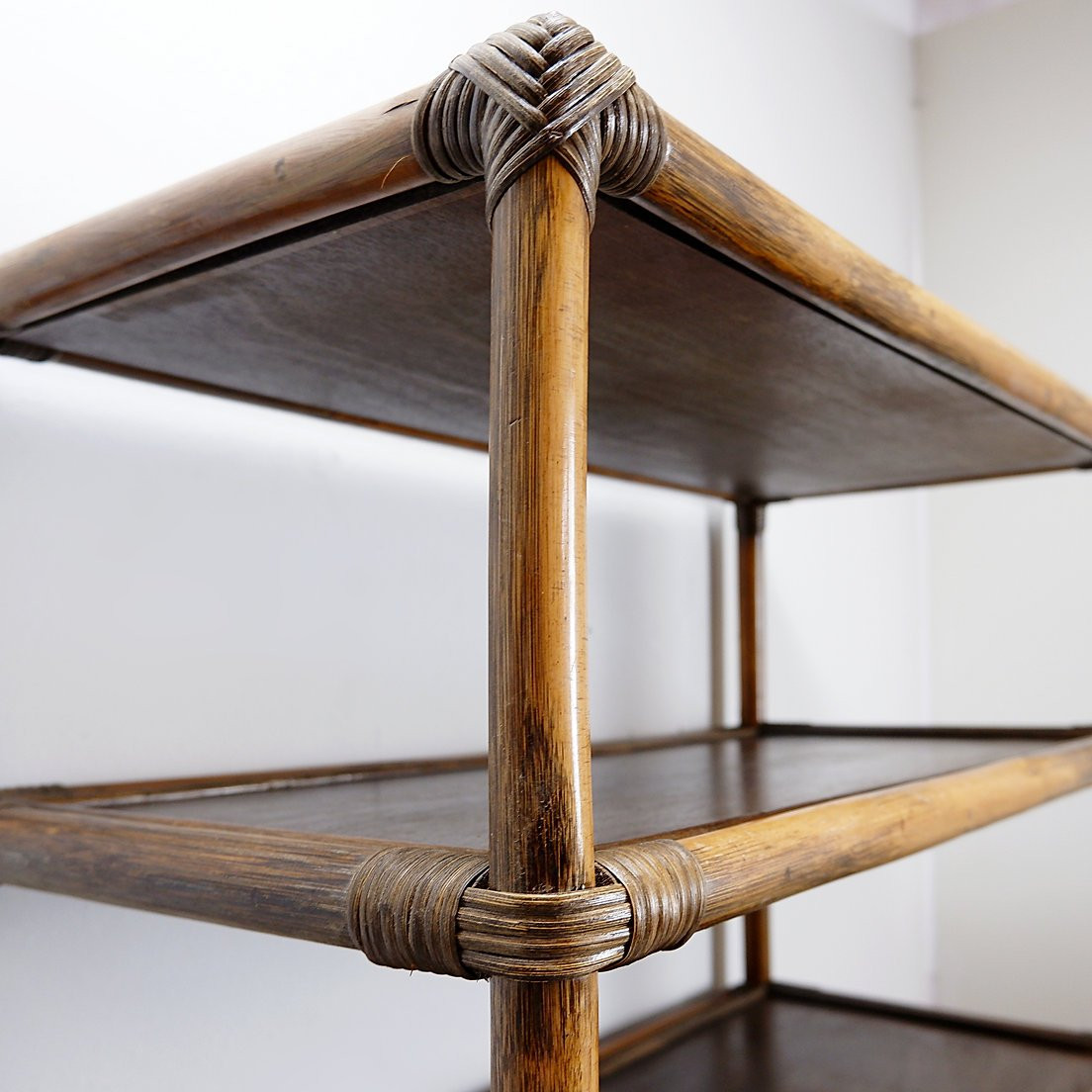 70s Bamboo And Rattan Shelf/bar-photo-6