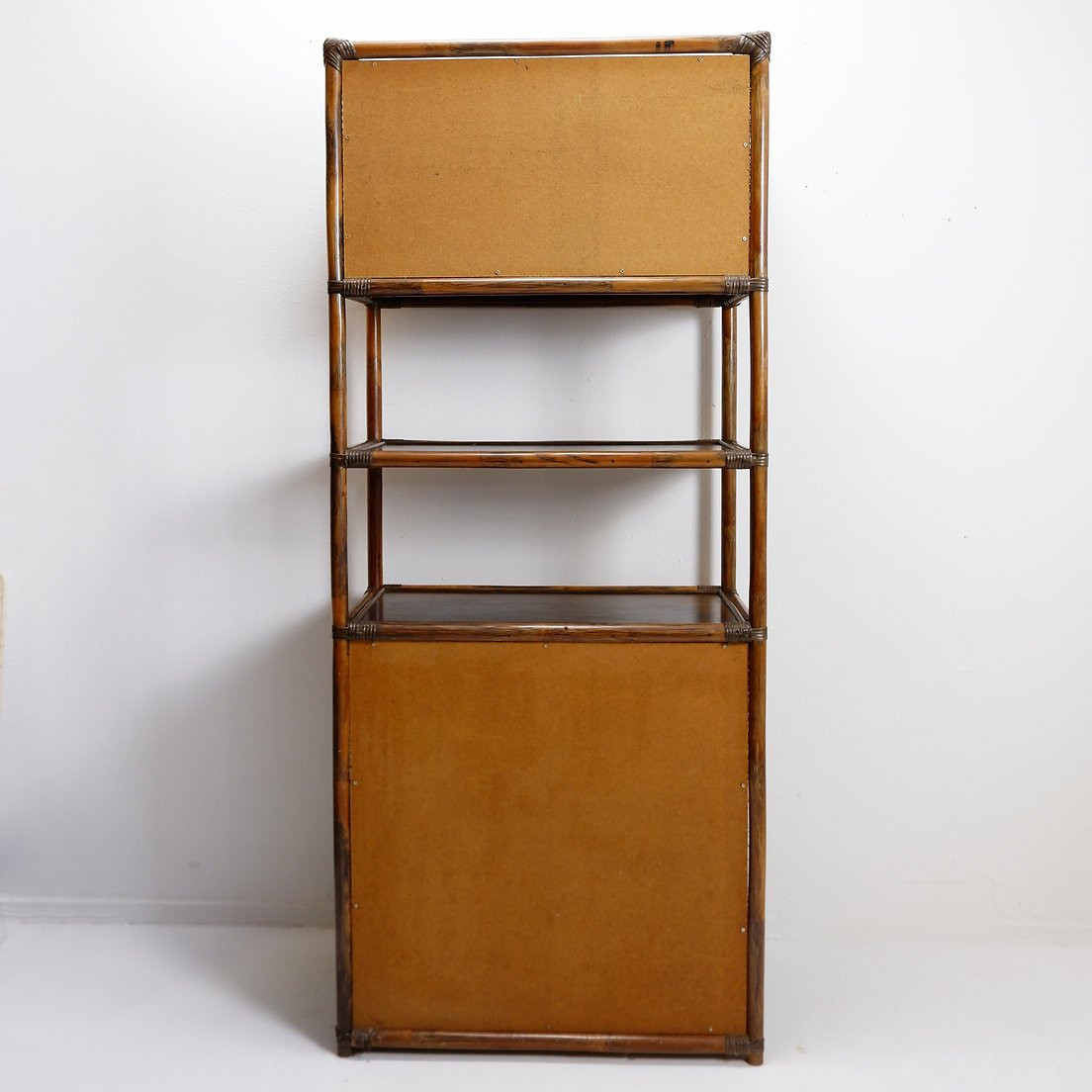 70s Bamboo And Rattan Shelf-photo-2