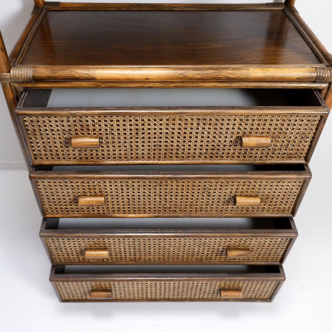 70s Bamboo And Rattan Shelf-photo-6