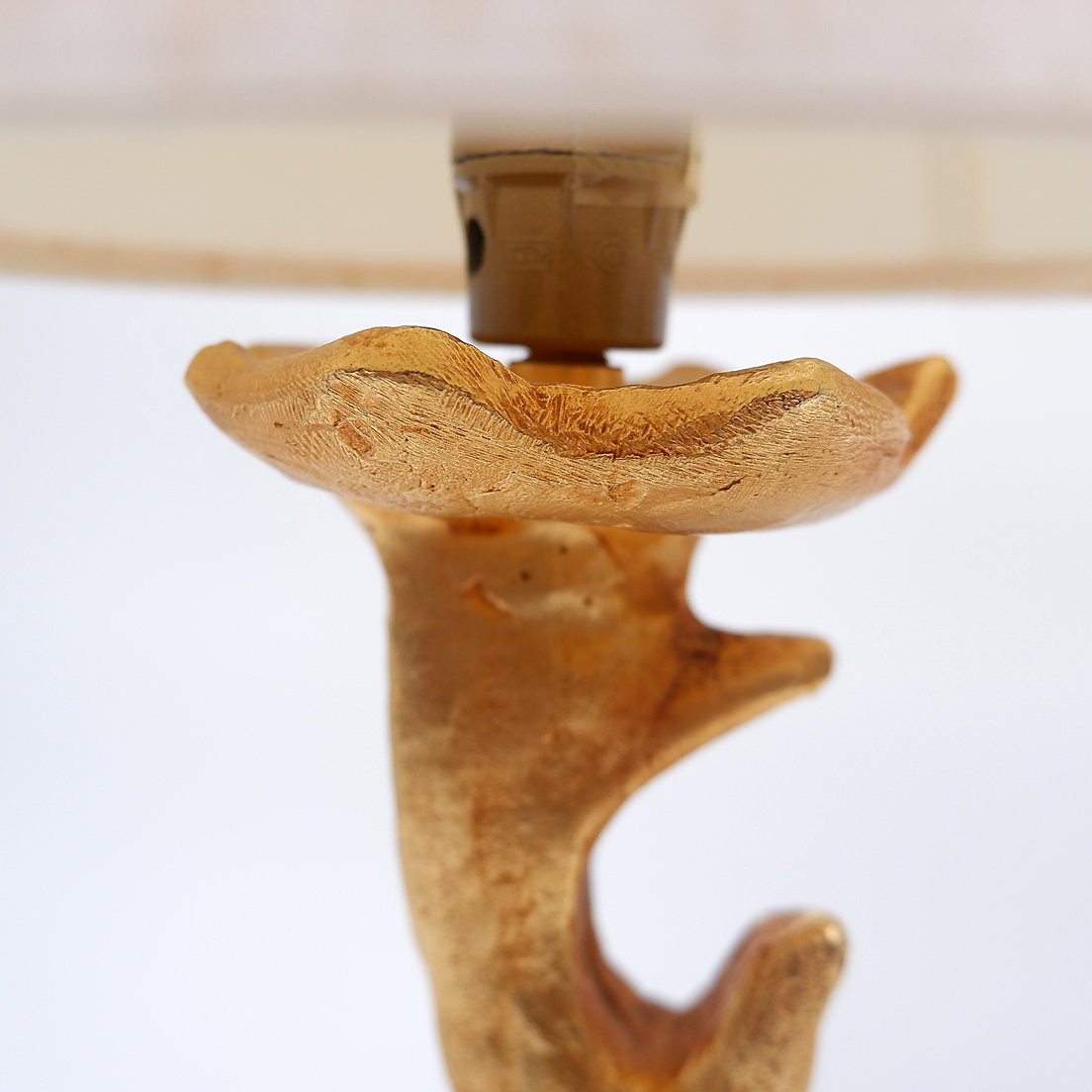 Lampes de table sculpturales à motif végétal - G. Mathias, France, années 1980-photo-6
