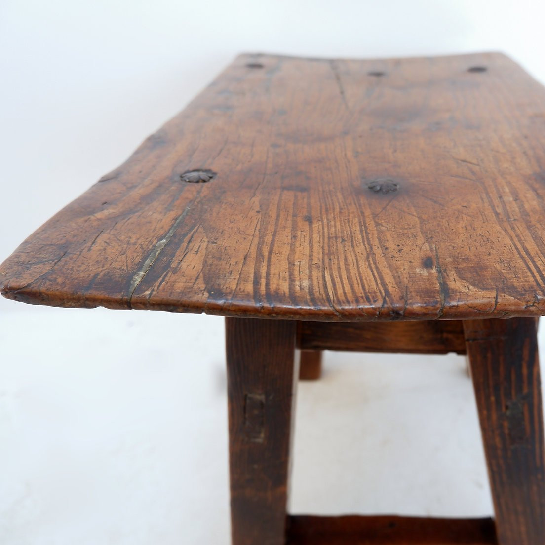18th Century Chestnut Side Or Bedside Table / Spain-photo-8