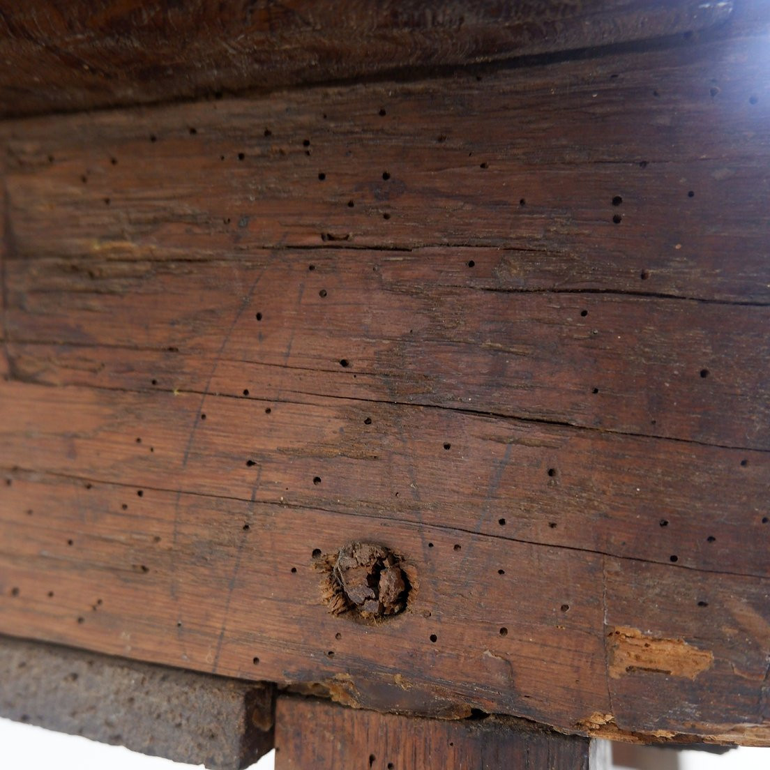18th Century Spanish Console In Solid Oak-photo-2