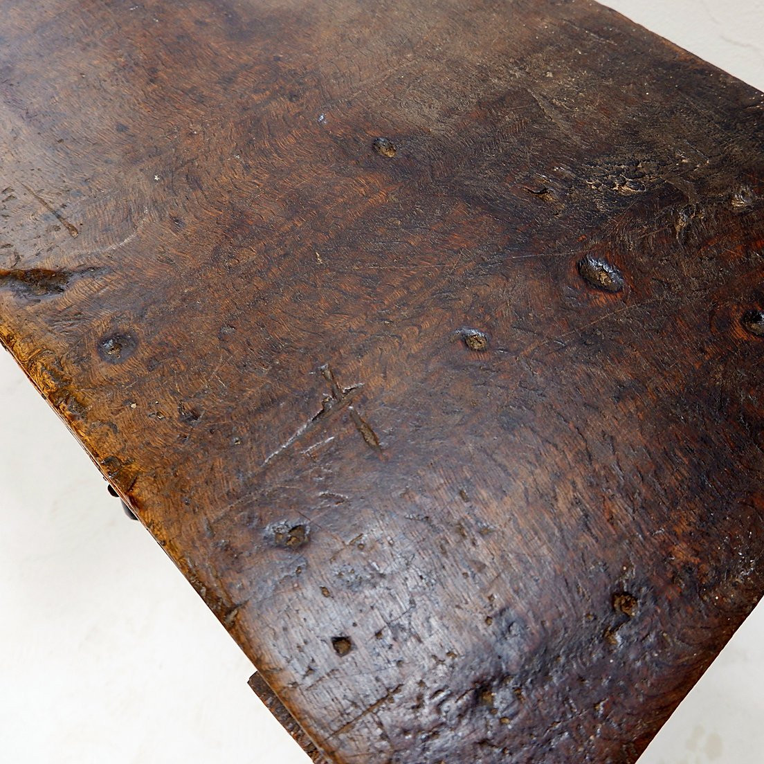 18th Century Spanish Console In Solid Oak-photo-3