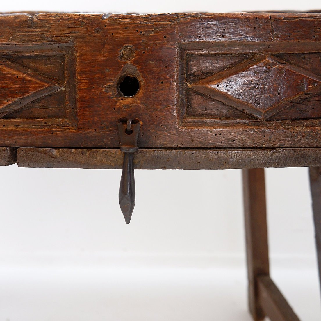 18th Century Spanish Console In Solid Oak-photo-7