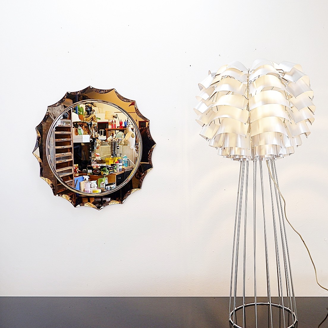 Crystal Art Style Wall Mirror, 1960s-photo-4