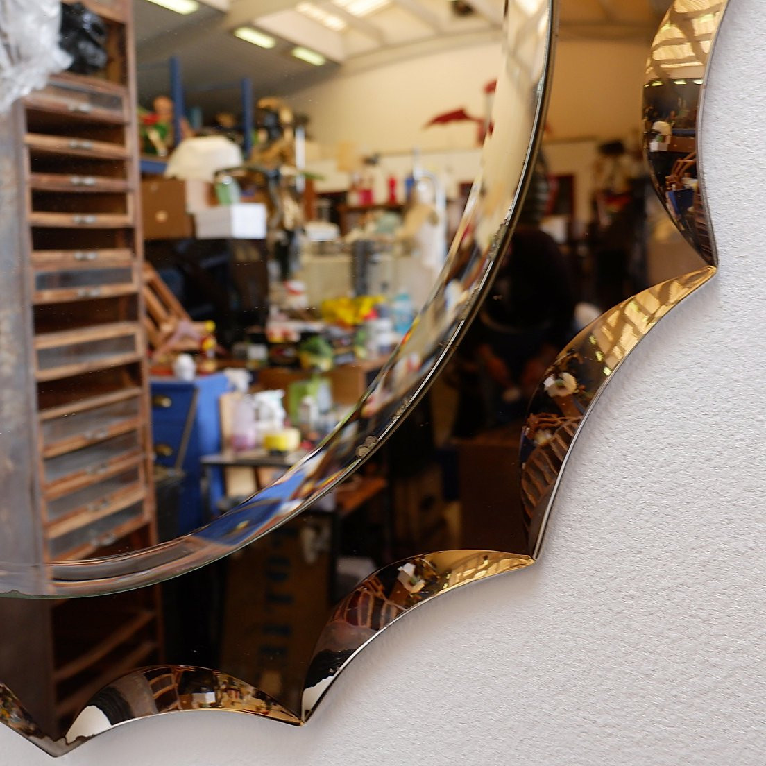 Crystal Art Style Wall Mirror, 1960s-photo-5