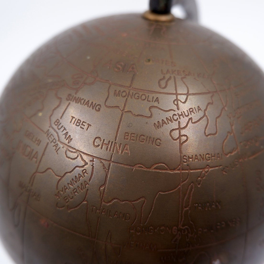Burnished Brass Globe - Circa 1930-photo-2