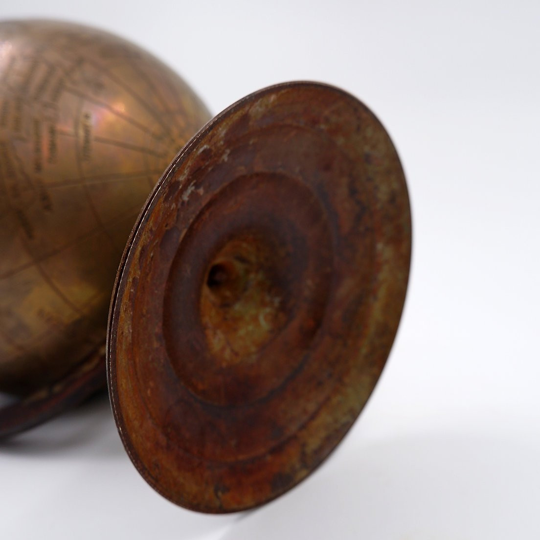 Burnished Brass Globe - Circa 1930-photo-4