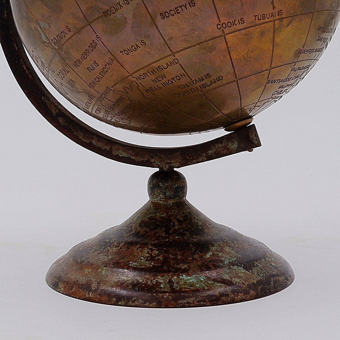 Burnished Brass Globe - Circa 1930-photo-7