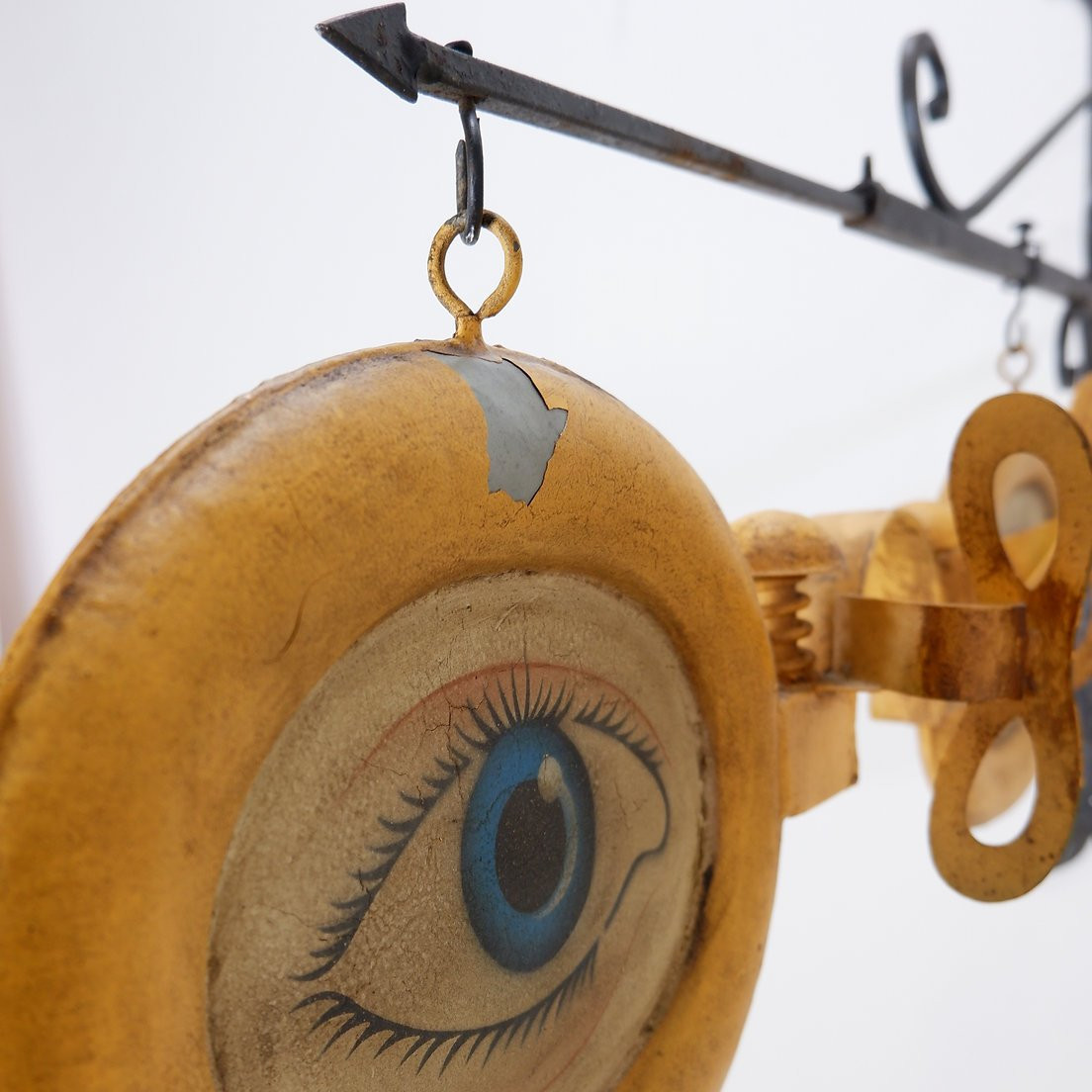 Vintage Metal Sign For Optician's Shop 1920/30-photo-8