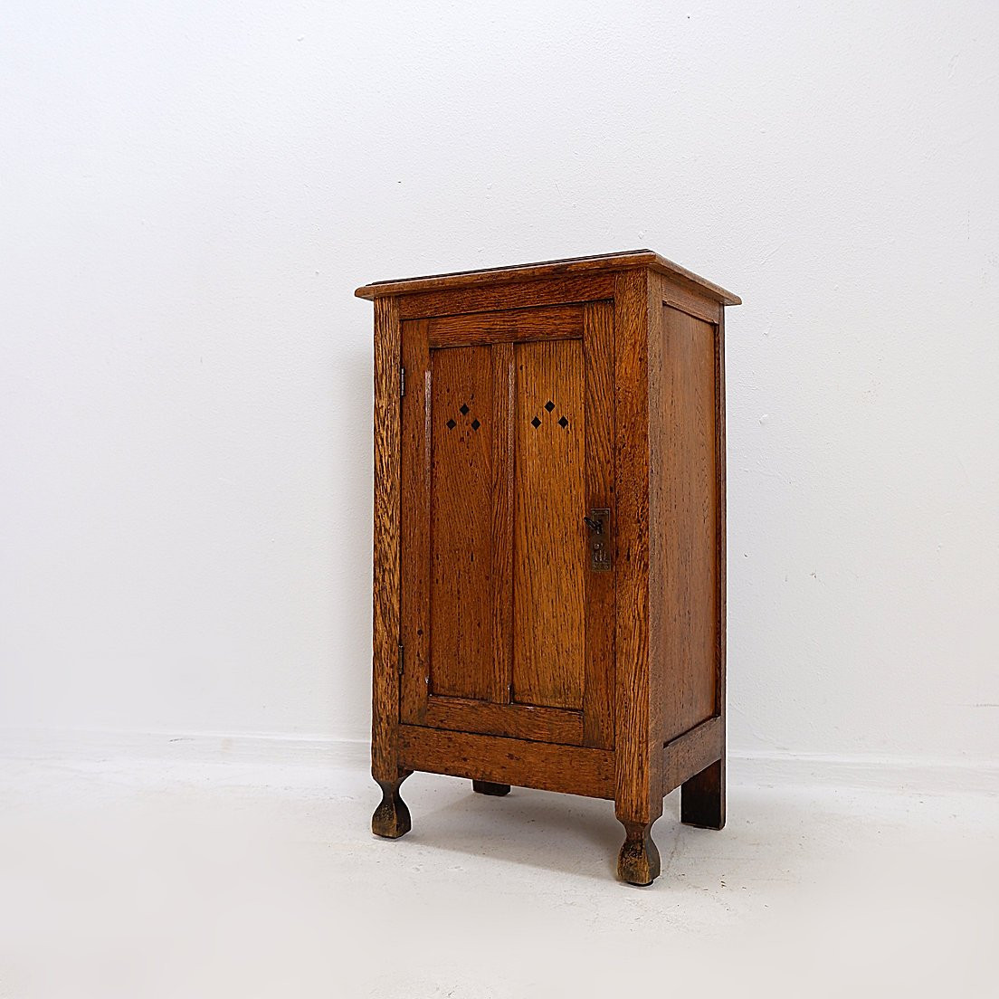 Rustic Bedside Table / Small Storage Unit - 20th Century-photo-2