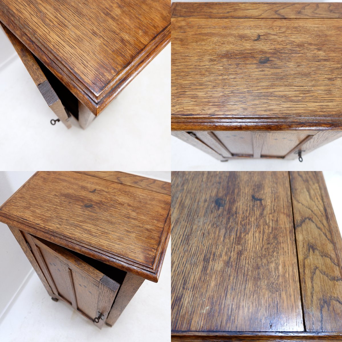 Rustic Bedside Table / Small Storage Unit - 20th Century-photo-8