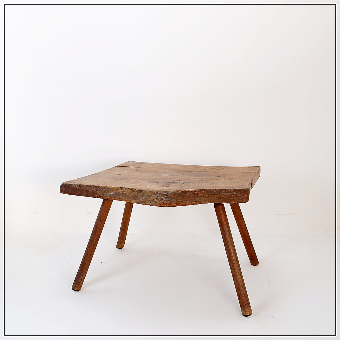 Table basse brutaliste de forme libre - 1960s