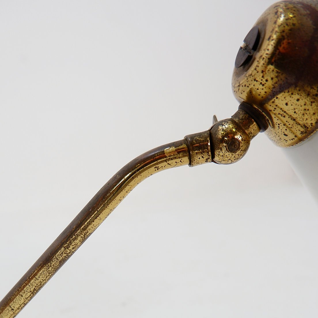 Brass Desk Lamp With Plastic Shade, 1950s-photo-7