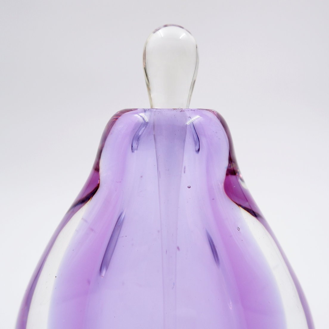 Purple Blown Glass Perfume Bottle "sommerso"-photo-3