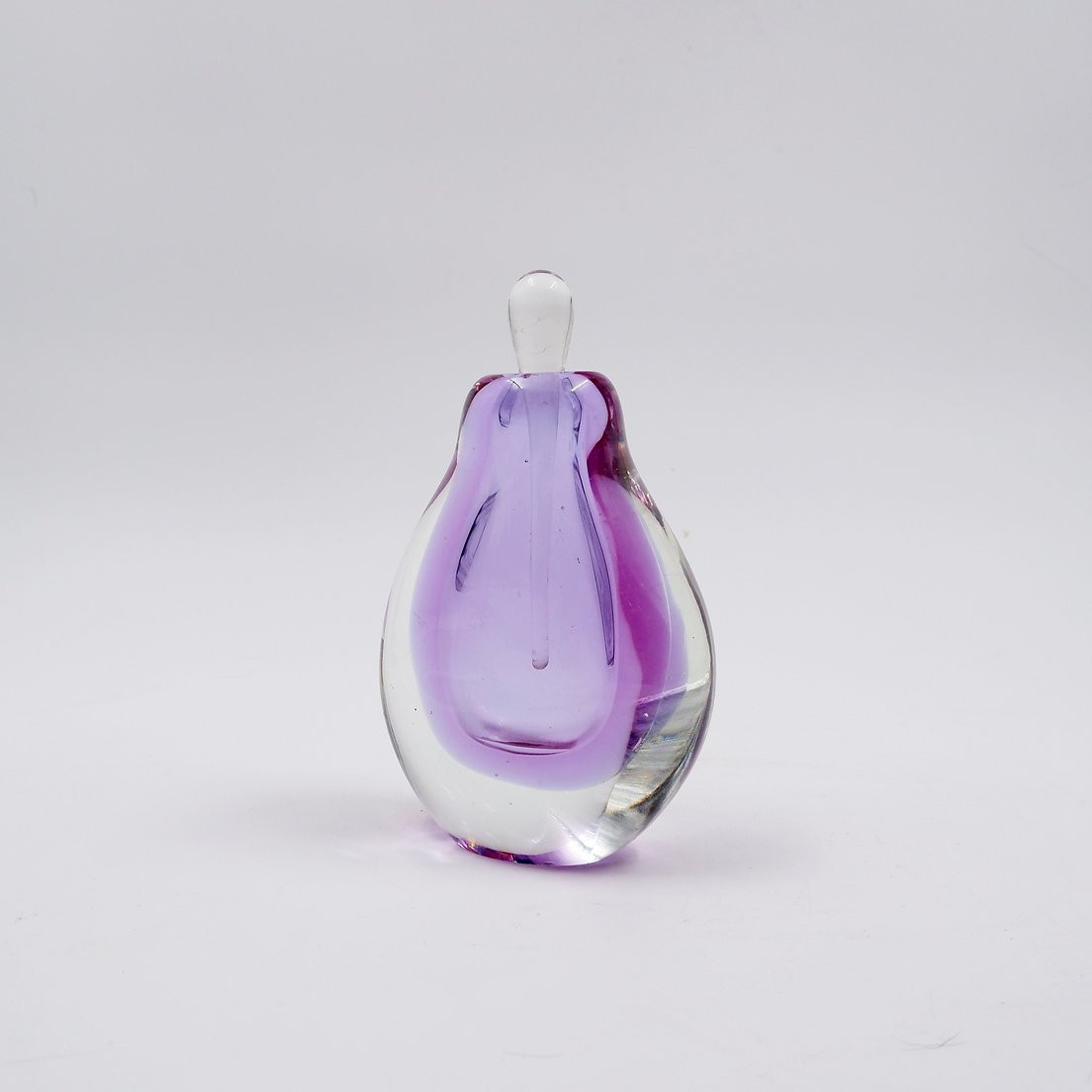 Purple Blown Glass Perfume Bottle "sommerso"-photo-4